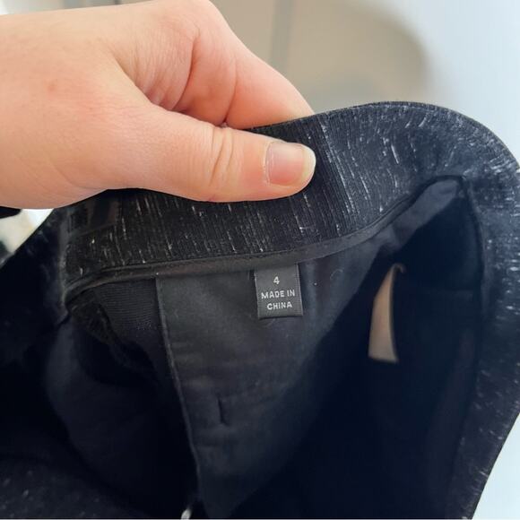ATM Heather Black & White Skinny Stretch Ankle Zip Pants Size 4 - Picture 3 of 7